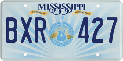 MS license plate BXR427