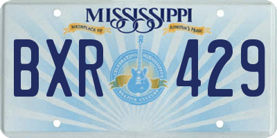 MS license plate BXR429