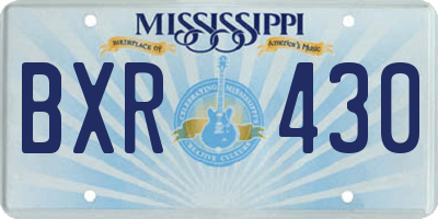 MS license plate BXR430