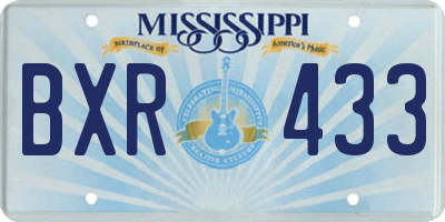 MS license plate BXR433