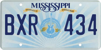MS license plate BXR434