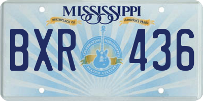 MS license plate BXR436