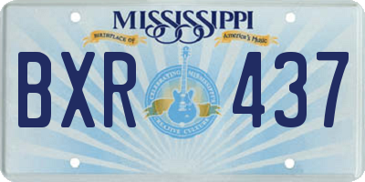 MS license plate BXR437