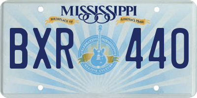MS license plate BXR440