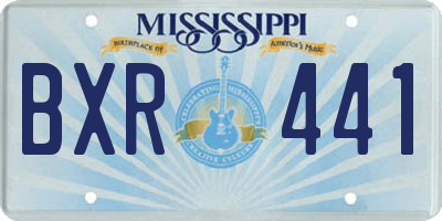 MS license plate BXR441