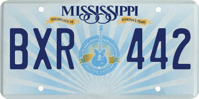 MS license plate BXR442
