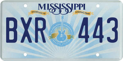MS license plate BXR443