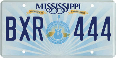 MS license plate BXR444