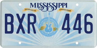 MS license plate BXR446