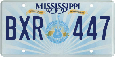 MS license plate BXR447
