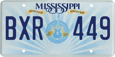 MS license plate BXR449