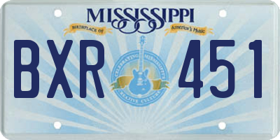 MS license plate BXR451