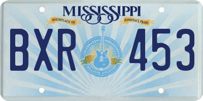 MS license plate BXR453