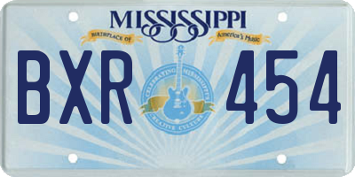 MS license plate BXR454