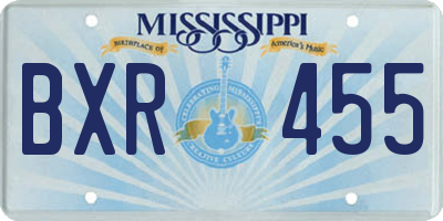 MS license plate BXR455