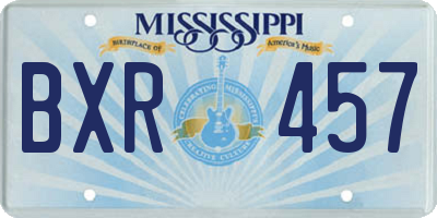 MS license plate BXR457