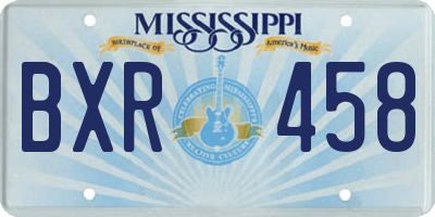 MS license plate BXR458