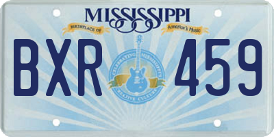 MS license plate BXR459