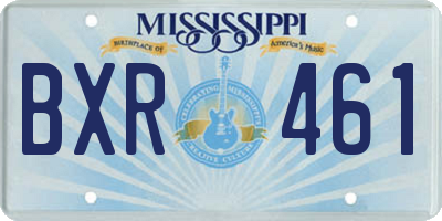 MS license plate BXR461