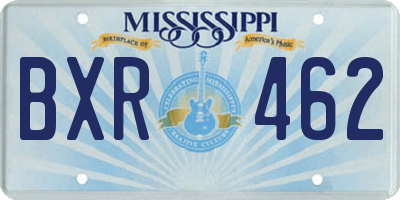 MS license plate BXR462