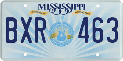 MS license plate BXR463