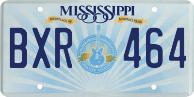 MS license plate BXR464