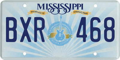MS license plate BXR468