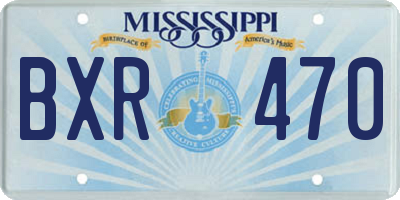 MS license plate BXR470