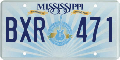 MS license plate BXR471