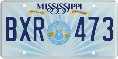MS license plate BXR473