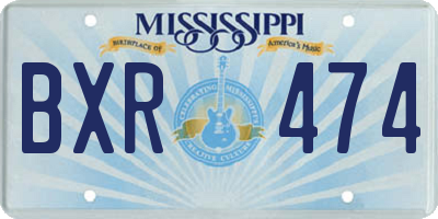 MS license plate BXR474
