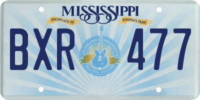 MS license plate BXR477