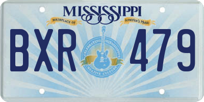 MS license plate BXR479
