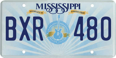 MS license plate BXR480