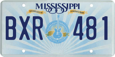 MS license plate BXR481