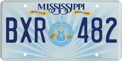 MS license plate BXR482