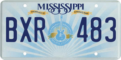 MS license plate BXR483