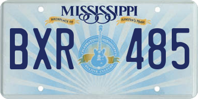 MS license plate BXR485