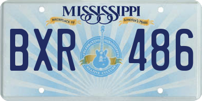 MS license plate BXR486