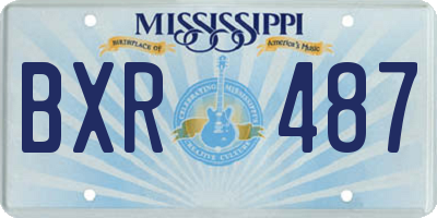 MS license plate BXR487