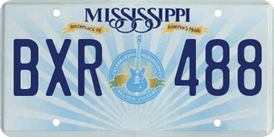 MS license plate BXR488