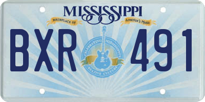 MS license plate BXR491