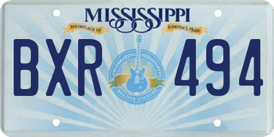 MS license plate BXR494