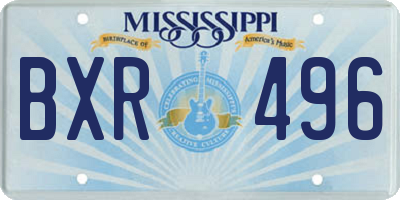 MS license plate BXR496