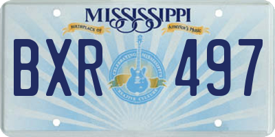 MS license plate BXR497