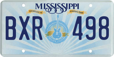 MS license plate BXR498