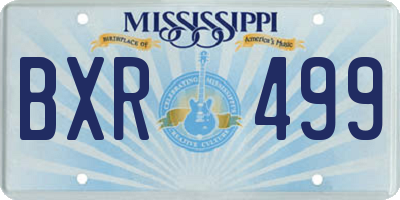 MS license plate BXR499