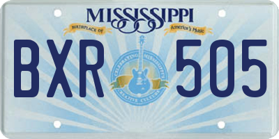 MS license plate BXR505