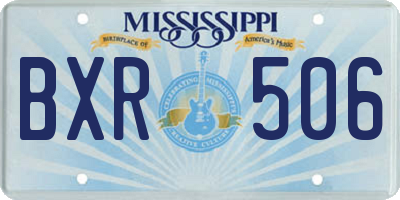 MS license plate BXR506