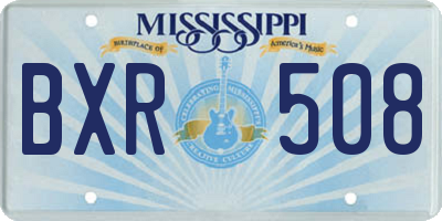 MS license plate BXR508